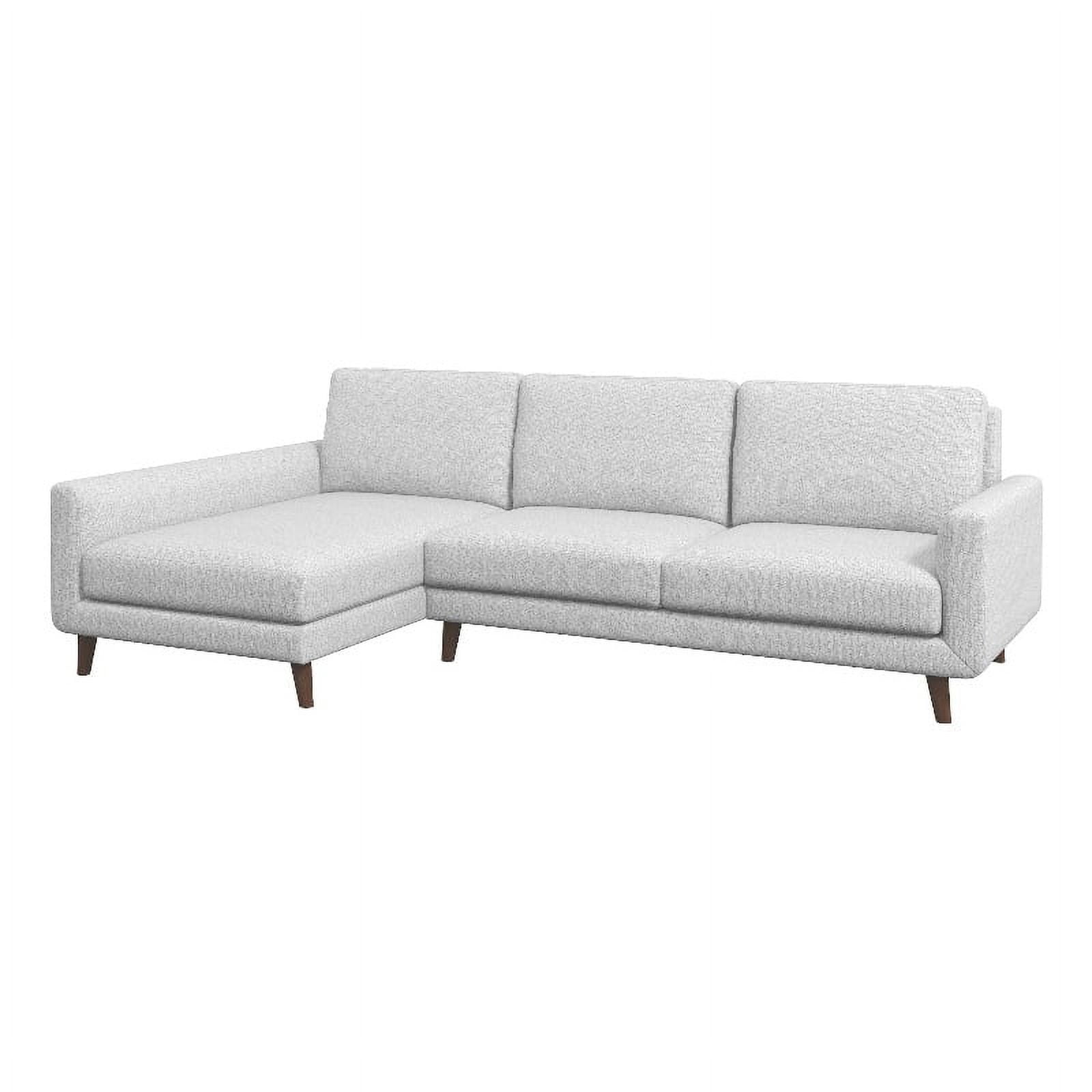 Belmont Gray Fabric Modern Living Room Corner Sectional Sofa