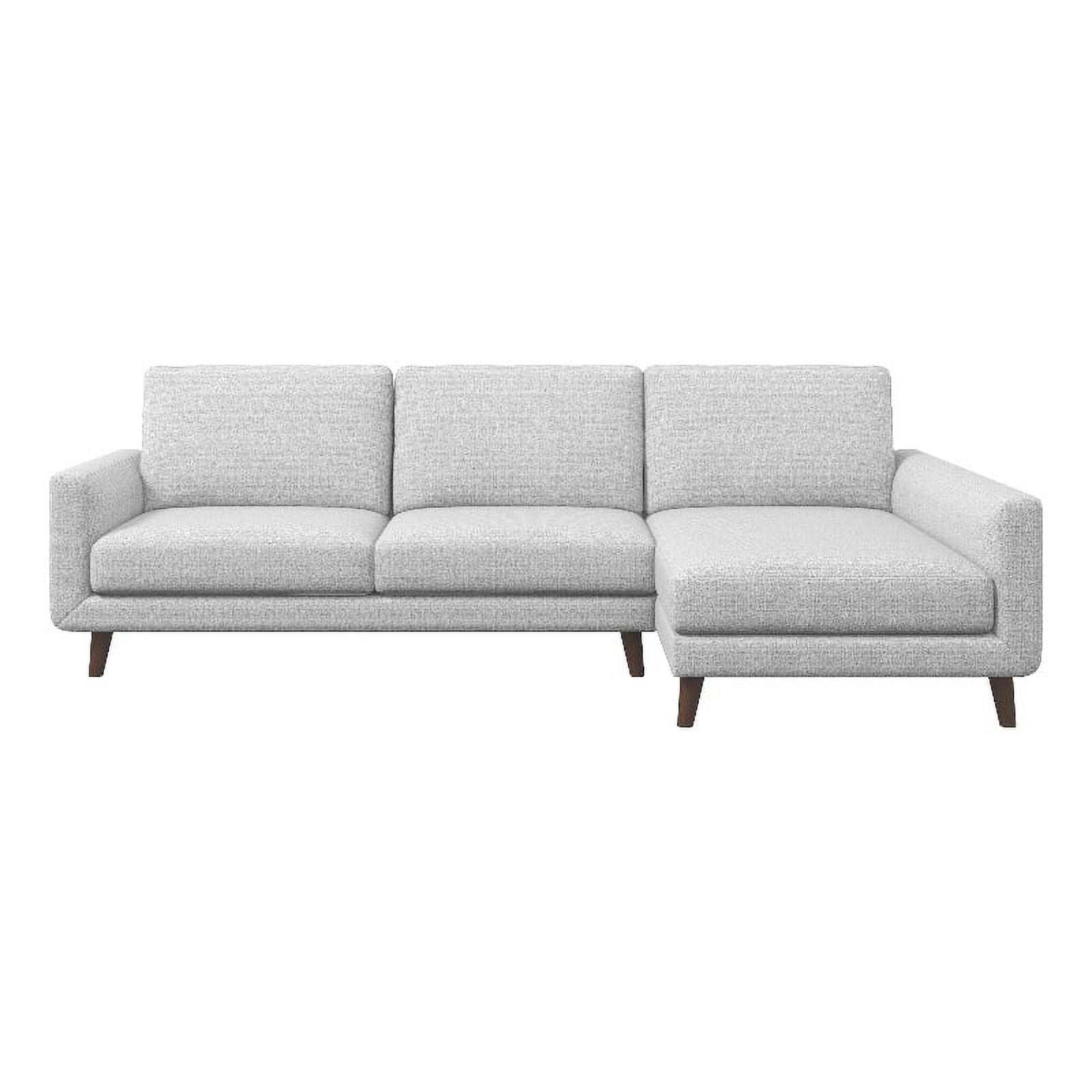 Belmont Gray Fabric Modern Living Room Corner Sectional Sofa