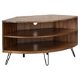 thumbnail image 1 of Belmont Home Declan Acacia Wood Corner Media Stand for TVs up to 41" in Brown, 1 of 12