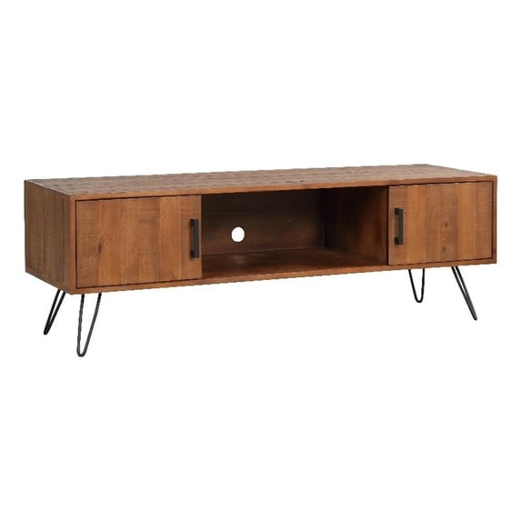 Belmont Home Mulholland Modern Wood TV Stand for TVs up to 60" in Natural/Black