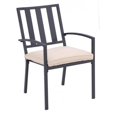 thumbnail image 1 of Belmont Home San Marino Slat-Back Outdoor Dining Chairs in Black (Set of 2), 1 of 19
