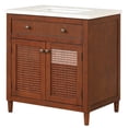 thumbnail image 1 of Belmont Home Solana 31" Quartz Top Wood Bathroom Vanity with Sink in Brown, 1 of 12