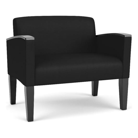 Belmont Lounge Reception Waiting Bariatric Chair / Black Steel Legs / Black