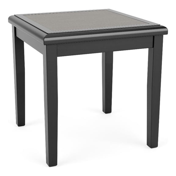 Belmont Lounge Reception Waiting Room HPL Top End Table / Black Wood / Gray