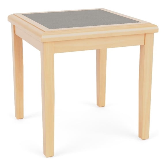 Belmont Lounge Reception Waiting Room HPL Top End Table / Natural Wood / Gray