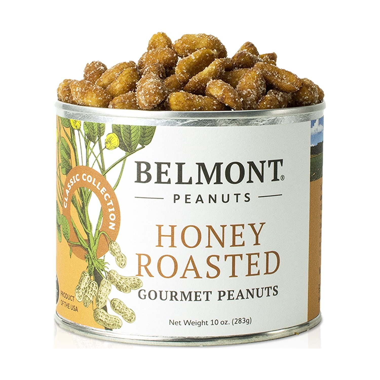 Belmont Peanuts Honey Roasted Virginia Peanuts, 10 Oz - Walmart.com