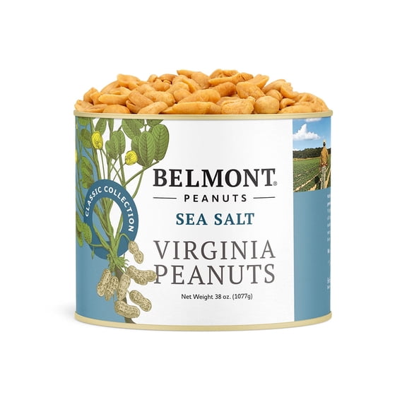Belmont Peanuts Sea Salt Virginia Peanuts, 10 oz, Classic Collection Sea Salt 10 Ounce (Pack of 1)