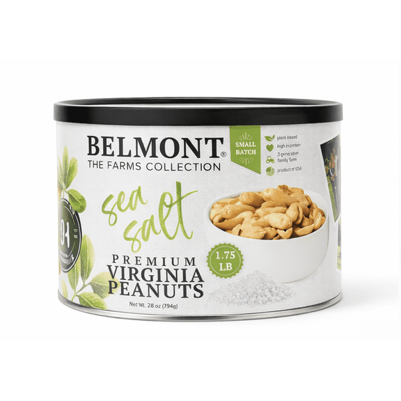 Belmont Peanuts Sea Salt Virginia Peanuts, 25oz, Farms Collection