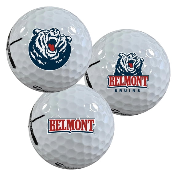 Belmont University Bruins Logo Edition Officially Licensed NCAA Taylormade Distance+ Golf Balls 12-Pack (Dozen)