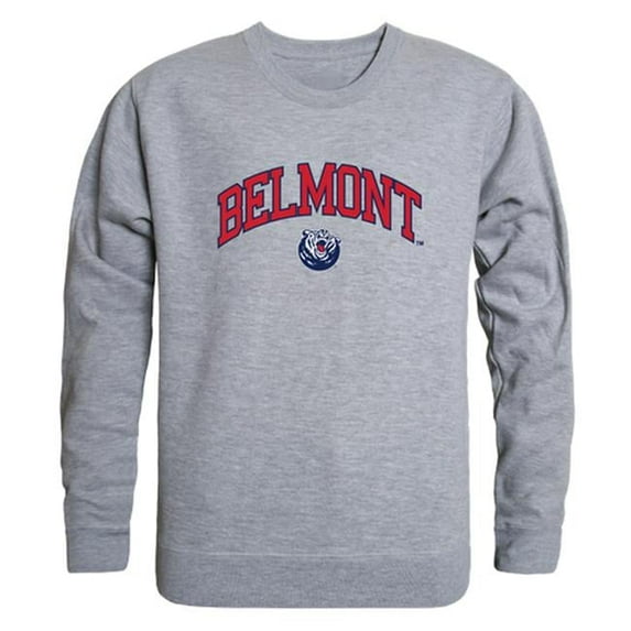 Belmont University Men Campus Crewneck Sweatshirt, Heather Grey - Small