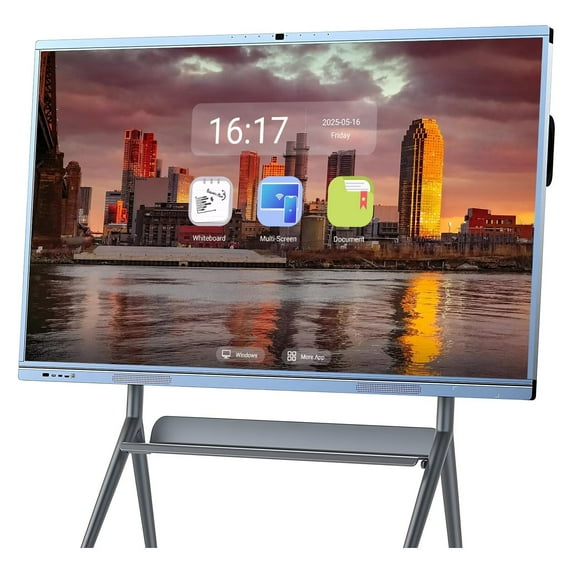 Belnet Smart Board 65inch Interactive Whiteboards, Touch Screen Mirroring Reverse Control IR Rotatable 4K Monitor Wireless Smart TVs for Digital Signage, School & Office