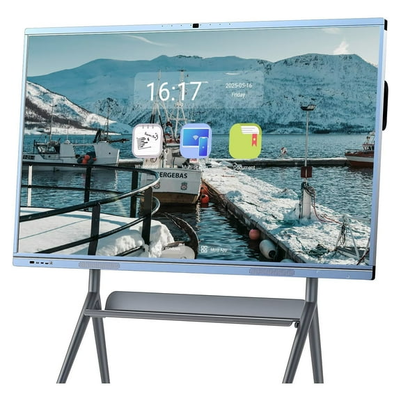 Belnet Smartboard 65inch Interactive Whiteboards, Touch Screen Mirroring Reverse Control IR Rotatable 4K Monitor Wireless Smart TVs for Digital Signage, School & Office