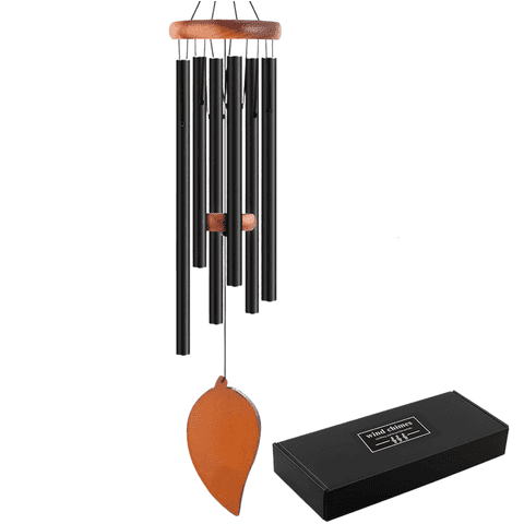 Beloadence 32 Inch Wind Chimes for Outside, Black Aluminum Memorial Wind Chime, Sympathy Gift for Loss of Loved One, Deep Tone Windchimes Outdoors for Home Decor, Garden