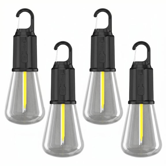 Beloadence Camping Lights, Camping Lights Bulbs for Tent, LED Portable Camping Lanterns Hanging Lamp for Emergency, 4PC, Rechargeable