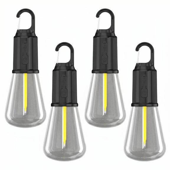 Beloadence Camping Lights, Camping Lights Bulbs for Tent, LED Portable Camping Lanterns Hanging Lamp for Emergency, 4PC, Rechargeable