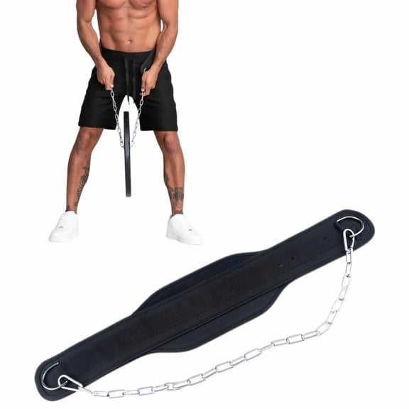 Beloadence Dip Belt for Weightlifting, U-Shaped Pull Up Weight Belt with 70cm Chain, Heavy Duty Gym Workout Equipment, Double Layer Reinforced Stitching, Plate Loading for Strength Training