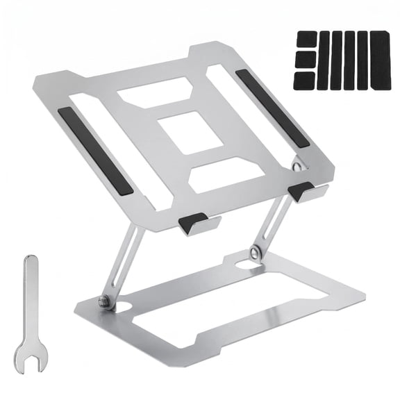 Beloadence Laptop Stand, Office Desk Accessories, Laptop Stand for Desk, Height-Adjustable, Equipped with Ventilation Cooling, Foldable