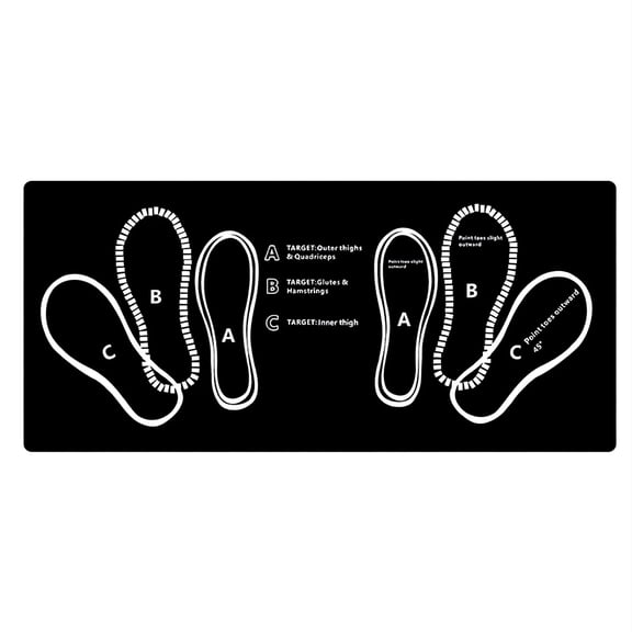 Beloadence Squat Mat with Foot Position,Large Squat Target Pad 31.5'' X 13.8'',4mm Thickness Squat Mat Foot Positioning, Exercise Mat for Squats, Leg and Abdominal Workouts, Black