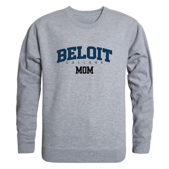 Beloit College Buccaneers Mom Crewneck Sweatshirt, Heather Grey - Small