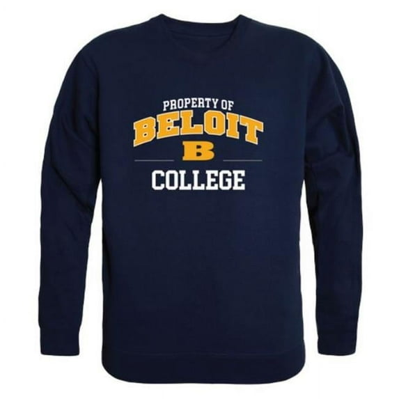 Beloit College Buccaneers Property of Crewneck Sweatshirt, Navy - Medium