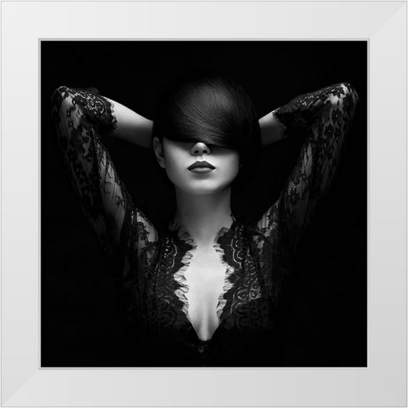 Belokonov, Boris 26x26 White Modern Wood Framed Museum Art Print Titled - I Do Not See You!
