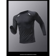 Belong To Young |Running Quick Dry Clothes Long Sleeve T-shirt mens Spring Basketball Training Fitness Morning Run Sports Cycling Mountaineering Clothes Top