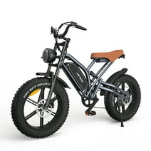 Belord 20" 4.0 Fat Tire Electric Bike for Adults, 750W Adults E Bike, 48V 14Ah Removable Li-Ion Battery, Professional 7-Speed, Electric Mountain Bicycle Beach Bike Snow Bike Ebike for Men