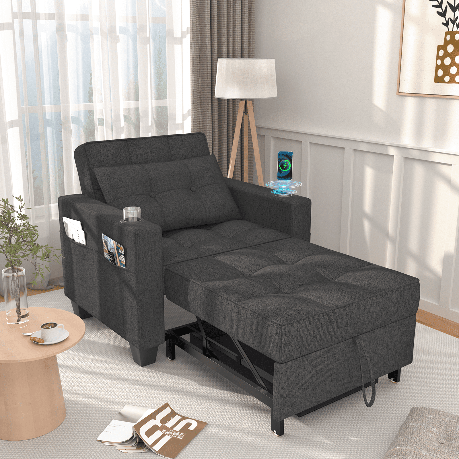 Belord Adult Linen 3 in 1 Convertible Pull Out Futon Philippines | Ubuy