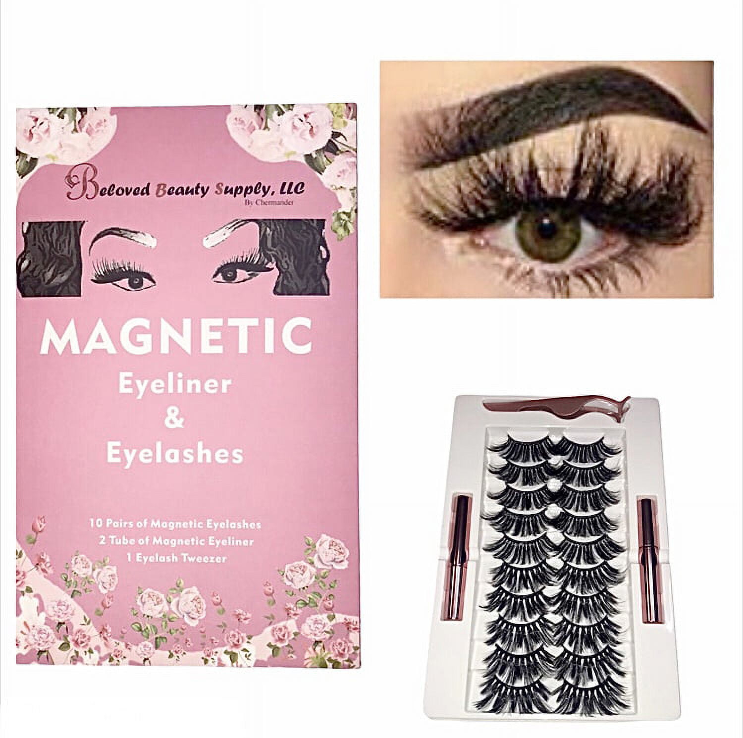 Beloved Beauty Supply LLC: 10 Pairs of Reusable Magnetic Eyelash Kit