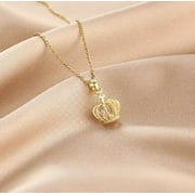 Beloved Beauty Supply LLC 14k Gold Plated Crown Necklace and 18 inch Chain