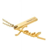 Beloved Beauty Supply LLC 18k Gold Plated Faith Necklace w/ Engraved Bar & 21.6  Chain