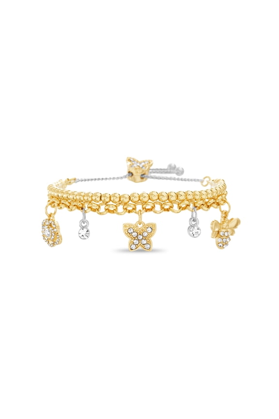 Beloved & Inspired Multi Dangle Charm Slider Bracelet