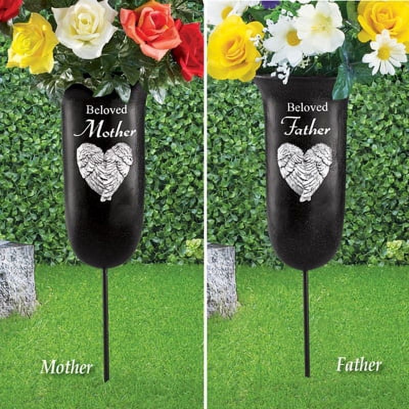 Beloved Parent Memorial Cemetery Grave Marker Vase, Father