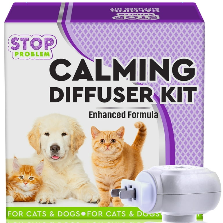 Beloved Pets Cat Calming Diffuser & Pet Anti Anxiety Products - Feline Calm  Pheromones Plug in & Cats Stress Relief Comfort Help with Aggression, New