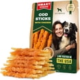 thumbnail image 1 of Beloved Pets Dog Treats Rawhide - Free Cod Sticks Chicken Wrapped 10.6 oz - All Natural & Grain Free Long Lasting Chews for Large & Small Dogs - Dried Pet Snacks, 1 of 10