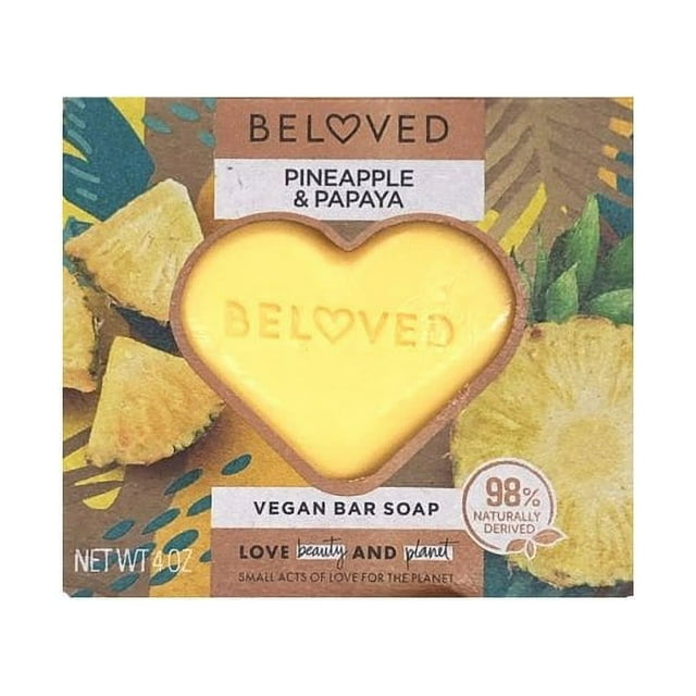 Beloved Vegan Body Bar Soap Pineapple Papaya wt. 4 oz