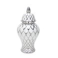 thumbnail image 1 of Beloved White and Silver Ceramic Decorative Ginger Jar, 1 of 5
