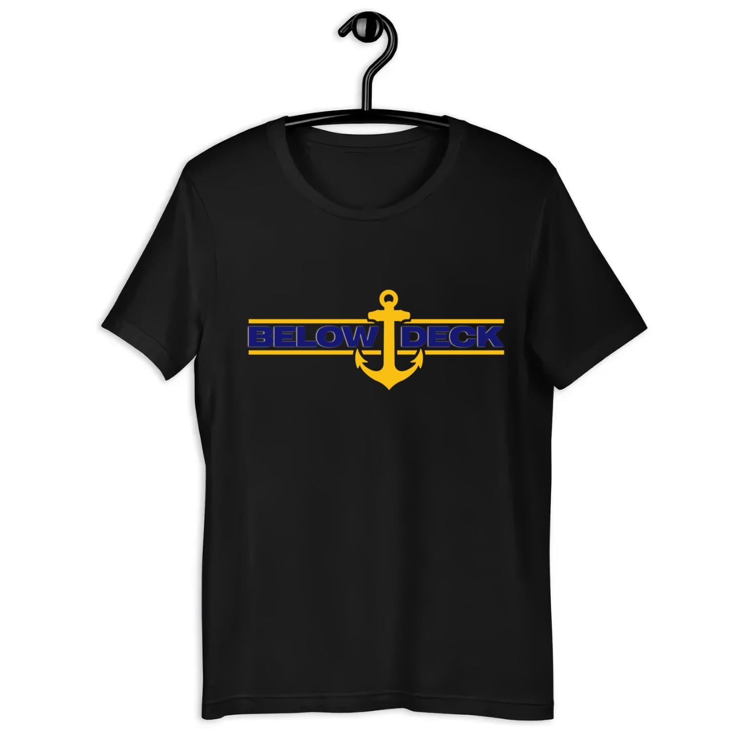 Below Deck Logo Essential T-Shirt Logo Men's Black T-Shirt Funny Size S ...