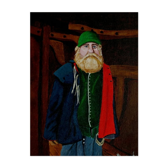 Below Deck - Painting Nautical Fishing Rustic Coastal Seaside Boat Unframed Wall Art Print 5 x 7 inches