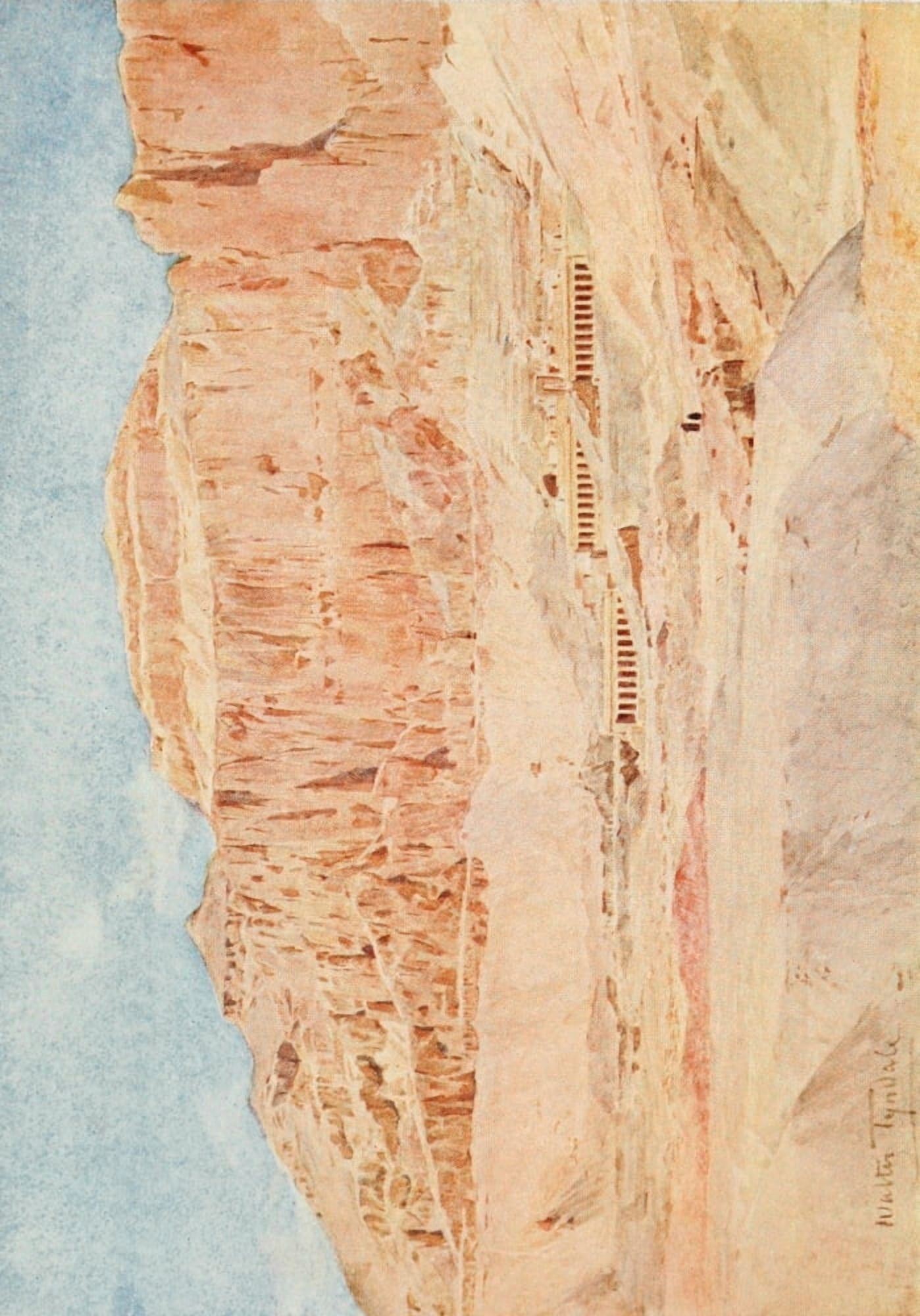 Below the Cataracts 1907 Der El-Bahri Canvas Art - Walter Tyndale (24 x 36)