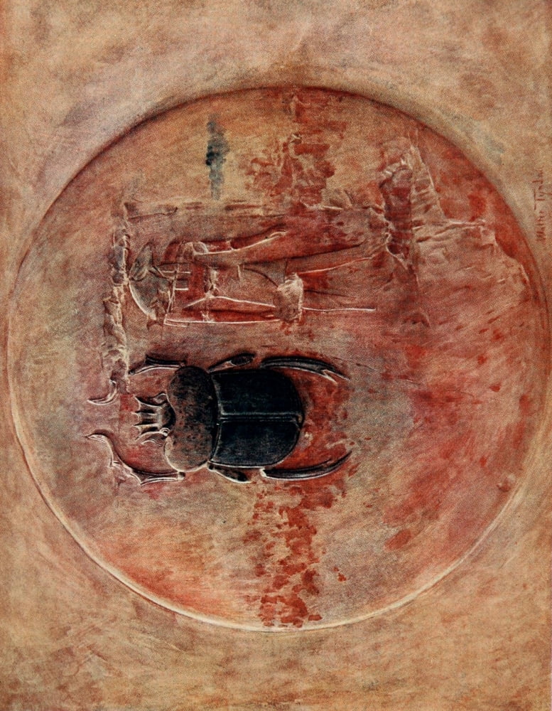 Below the Cataracts 1907 Khnum Kepr Ra in the tomb of Seti I at Thebes Canvas Art - Walter Tyndale (18 x 24)