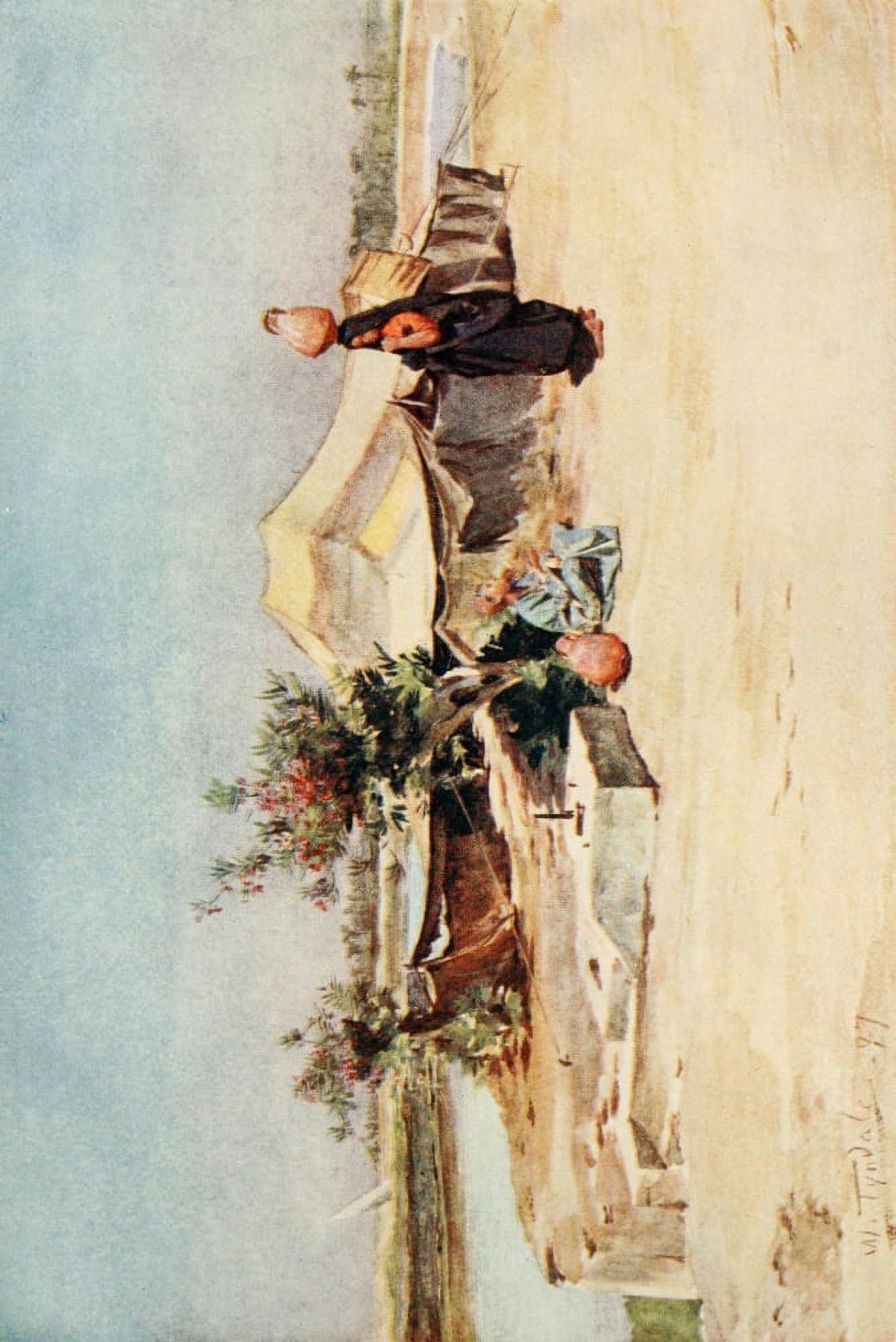 Below the Cataracts 1907 On the Mahmoudieh Canal Canvas Art - Walter Tyndale (24 x 36)