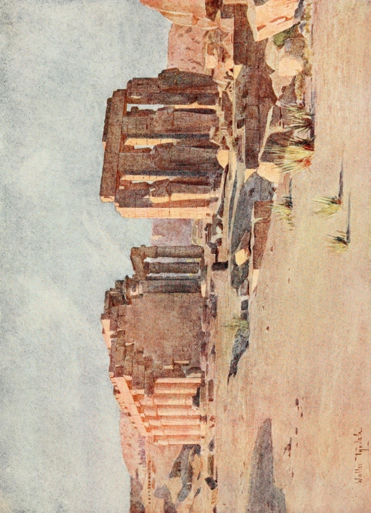 Below the Cataracts 1907 The Ramesseum at Thebes Canvas Art - Walter Tyndale (24 x 36)