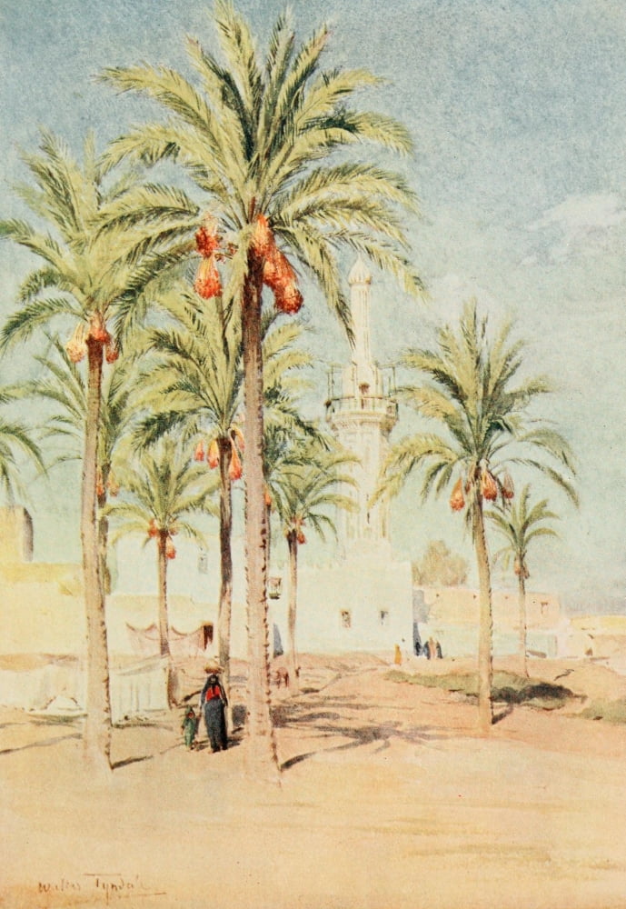 Below the Cataracts 1907 The mosque at Aboukir Canvas Art - Walter Tyndale (18 x 24)