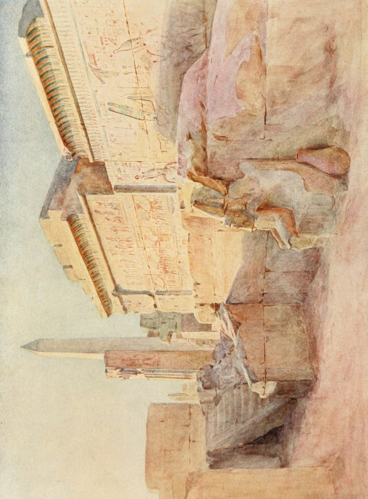 Below the Cataracts 1907 The sanctuary at Karnak Canvas Art - Walter Tyndale (24 x 36)