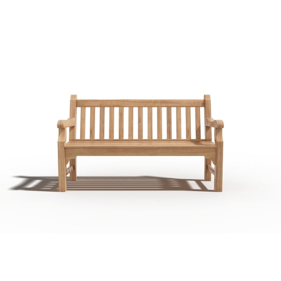 Curated Maison Belrose 2-Person Teak Outdoor Bench in Natural