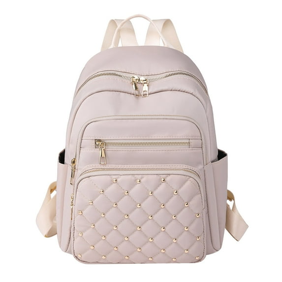 Belrova Casual Lightweight Backpack for Women Vintage Fashion Solid Color Check Shoulder Bags