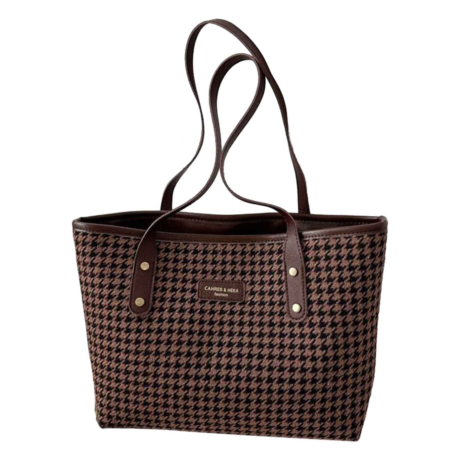 Classic Brown Patterned Women’s Tote Bag Georgia - Cognac Woven Classic Leather main image 2