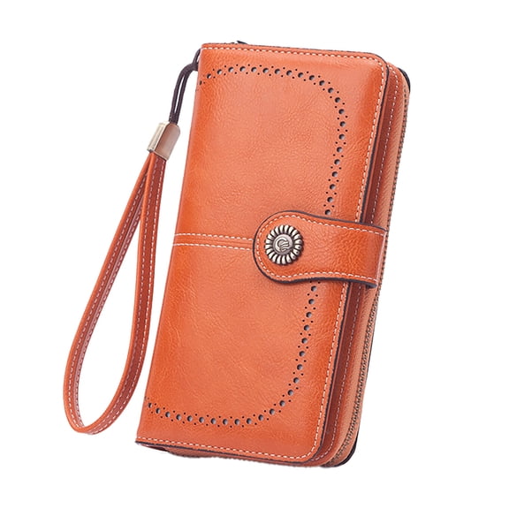 Belrova Womens Wallets Leather Trifold Large Capacity Credit Card Holder Travel Clutch Purse