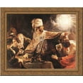 thumbnail image 1 of Belshazzar's Feast 24x20 Gold Ornate Wood Framed Canvas Art by Rembrandt, 1 of 2